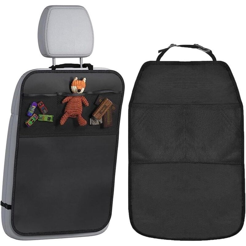 Tapis de siège de voiture - Protection de siège arrière pour enfants - Imperméable et résistant aux taches - Organisateur de siège arrière de voiture