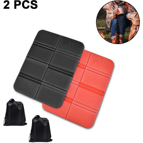 Tapis de siège pliables en mousse lot de 2, isolants thermiques imperméables