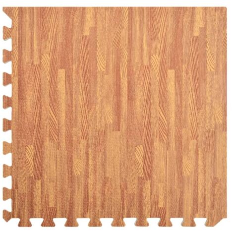 Tapis de sol 12 pcs Grain de bois 4,32㎡ Mousse EVA