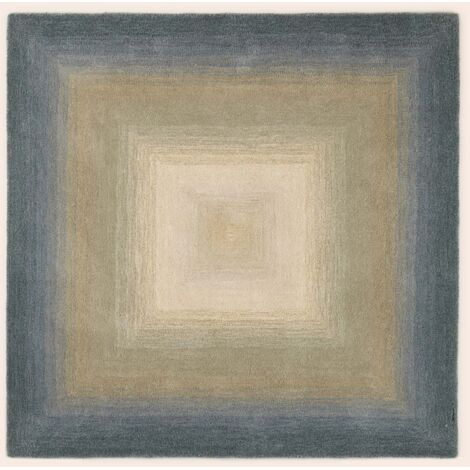 Tapis de sol 140x140 cm MADURA - Bleu orage et vert - OMBRINO