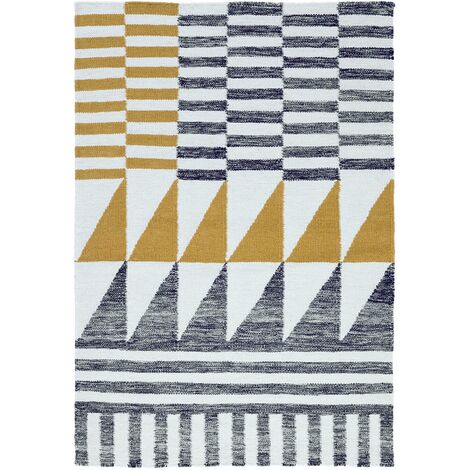 Tapis de sol 200x300 cm MADURA - Ardoise et ocre - AKSEL
