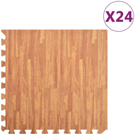 Tapis de sol 24 pcs Grain de bois 8,64㎡ Mousse EVA vidaXL