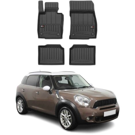 Tapis de Sol 3D TPE Premium Compatible avec Mini Countryman Cooper R60 2010-2016  Revêtement de Sol pour Voiture - Intérieur antidérapant - Bords Hauts - Noir