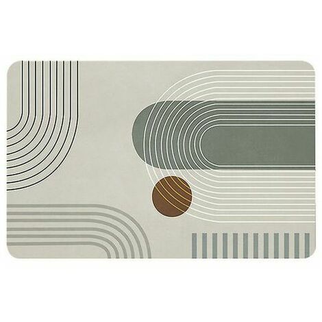 Tapis De Sol Absorbant 40 X 60 Cm Tapis de Bain Diatomite GrisTapis de Bain Antidérapant Tapis de Douche Doux et Confortable pour la Baignoire la Cuisine Salon et la Salle de Bain