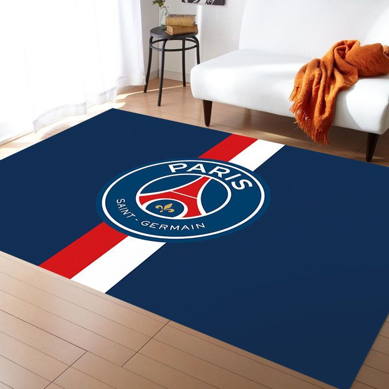 Tapis de sol antidérapant avec logo de l'équipe de football Paillasson Paris Germain adapté à la chambre à coucher tapis intérieur et extérieur 80