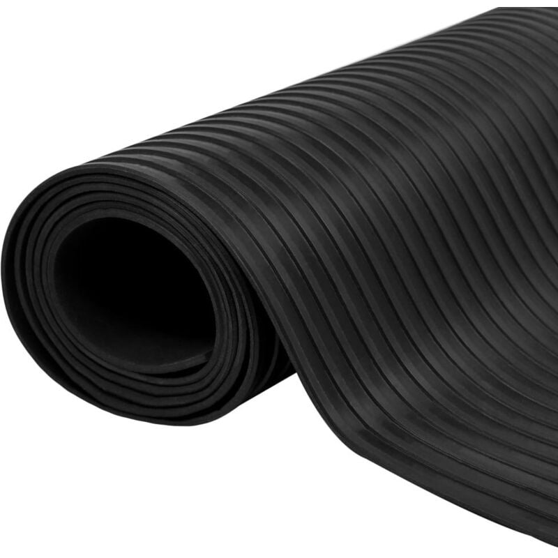 Vidaxl - Tapis en caoutchouc antidérapant 2 x 1 m modèle à nervure