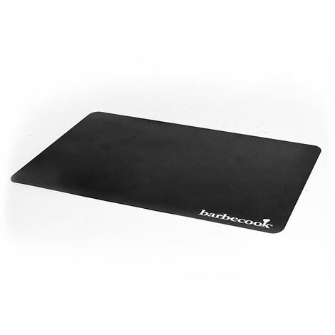 Tapis de sol antidérapant pour barbecue – Caoutchouc noir 120 x 80 cm – Protection éclaboussures et salissures – Pour terrasse extérieure – Barbecook