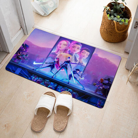 Tapis de sol antidérapant pour chambre, salle de bain, entrée, hall (2 pièces)