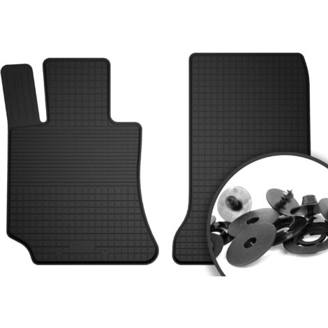 Tapis de sol avant en caoutchouc pour : Mercedes Classe C W205 avec repose-pieds, break, berline (2015-)