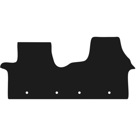 Tapis de voiture BASIC pour Renault Trafic III 2016- – Protection intérieure noire – Conception économique – Facile à installer