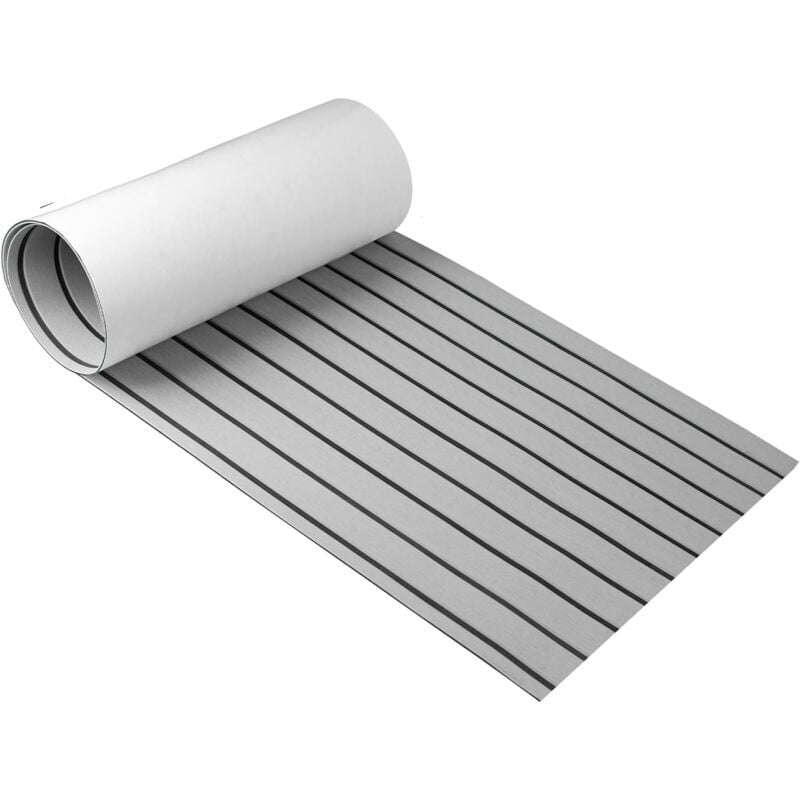 SNQ - Tapis de Sol Bateau Pont de Yacht,Tapis de Sol Mousse Teck synthétique eva Tapis Auto-adhésif antidérapant 240 60 0.6cm pour Bateaux, Yachts,