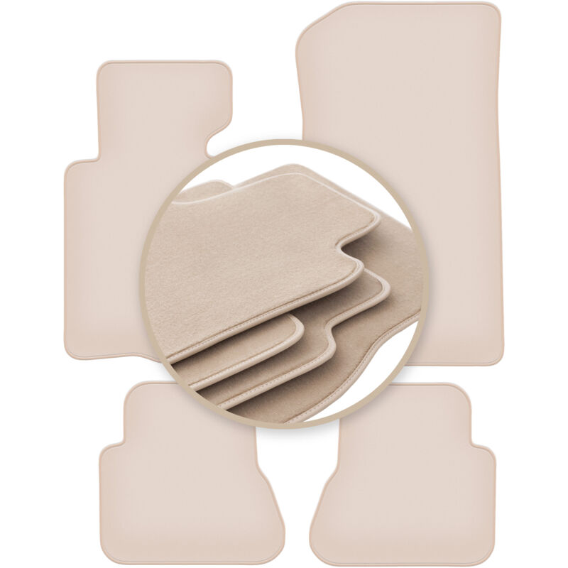 Tapis de sol beiges PREMIUM pour : BMW 3 E46 cabriolet 2000-2007