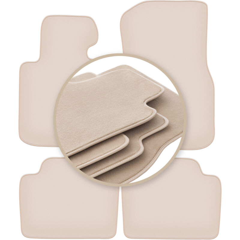 Tapis de sol beiges PREMIUM pour : BMW 4 F36 Gran Coupé 2014-