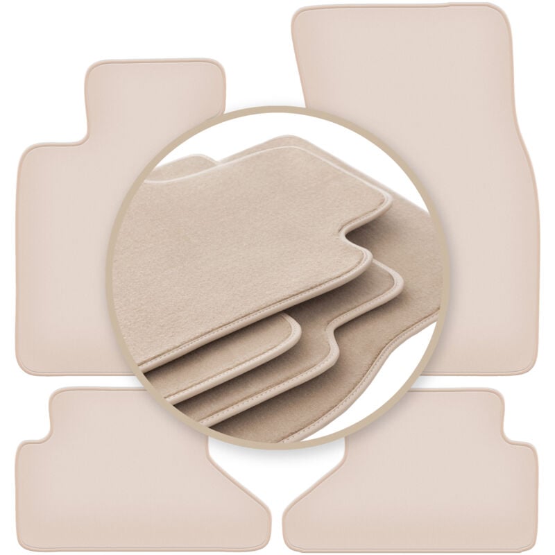 Tapis de sol beiges PREMIUM pour : BMW 6 E64 cabriolet 2003-2010