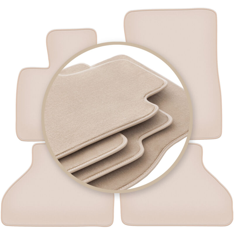 Tapis de sol beiges PREMIUM pour : BMW X5 E70 SUV 2006-2013