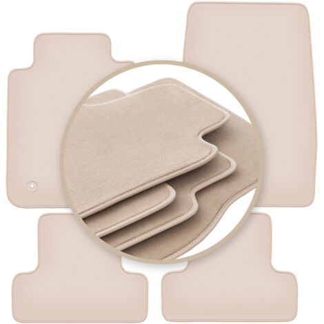 Tapis de sol beiges PREMIUM pour : Ford Mustang MK6 coupé 2014-
