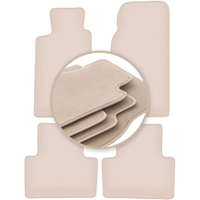Tapis de sol beiges PREMIUM pour : Jaguar XJ6 X300 berline 1994-1997