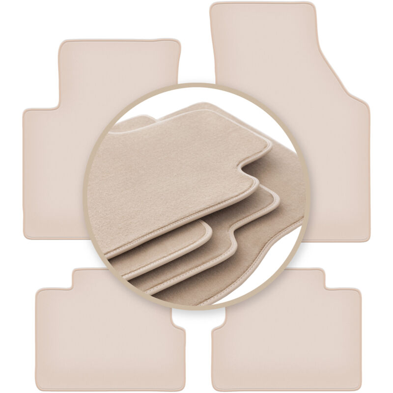 Tapis de sol beiges PREMIUM pour : Jeep Cherokee KL SUV 2013-