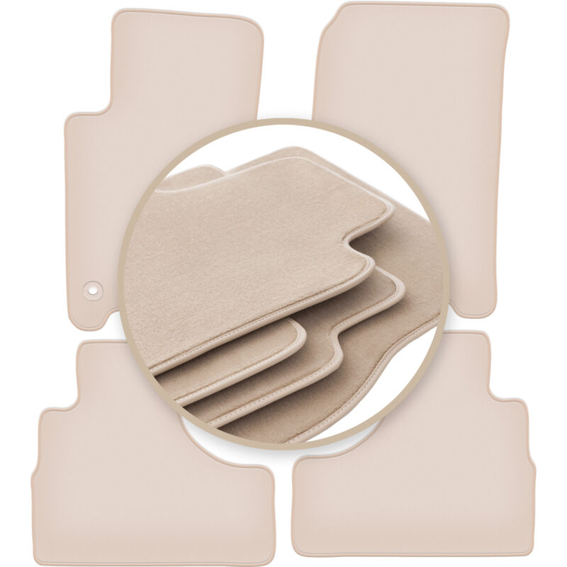 Tapis de sol beiges PREMIUM pour Jeep Cherokee Liberty KJ tout-terrain 2002-2007
