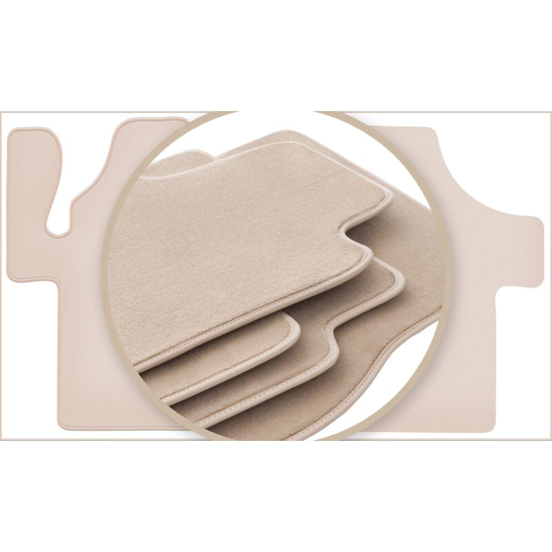 Tapis de sol beiges PREMIUM pour : Mercedes Viano W639 fourgon utilitaire 2003-2014