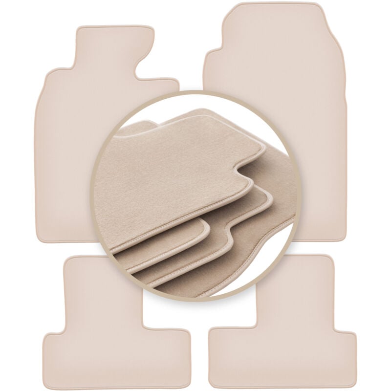 Tapis de sol beiges PREMIUM pour : Mini Cooper R53 à hayon 2001-2006
