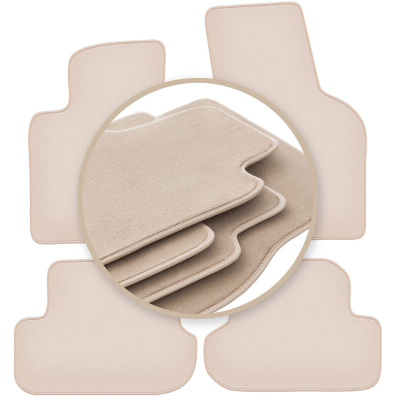 Tapis de sol beiges PREMIUM pour : Volkswagen Beetle cabriolet, coupé 2012-2019