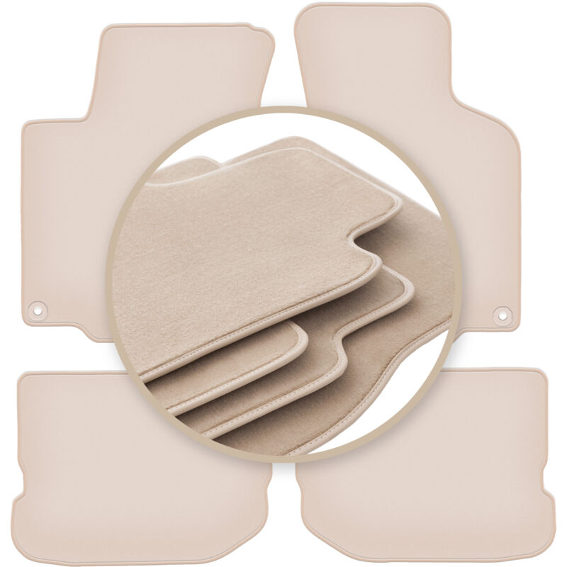 Tapis de sol beiges PREMIUM pour : Volkswagen New Beetle coupé, cabriolet 1997-2020