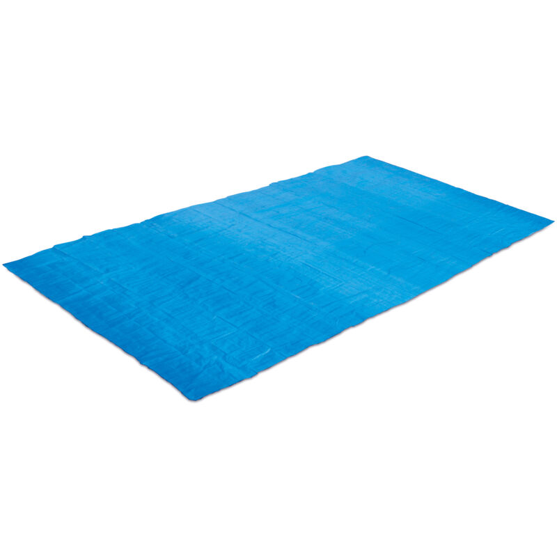 Tapis de sol bleu pour piscine Summer Waves 3,91 x 7,56 m pour piscine ø 3,05 x 6,10 m