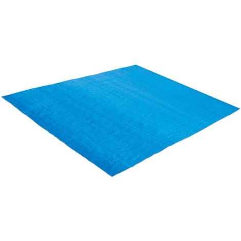 Tapis de sol bleu pour piscine Summer Waves 5,74 x 5,74 m pour piscine Ø 5,49 m