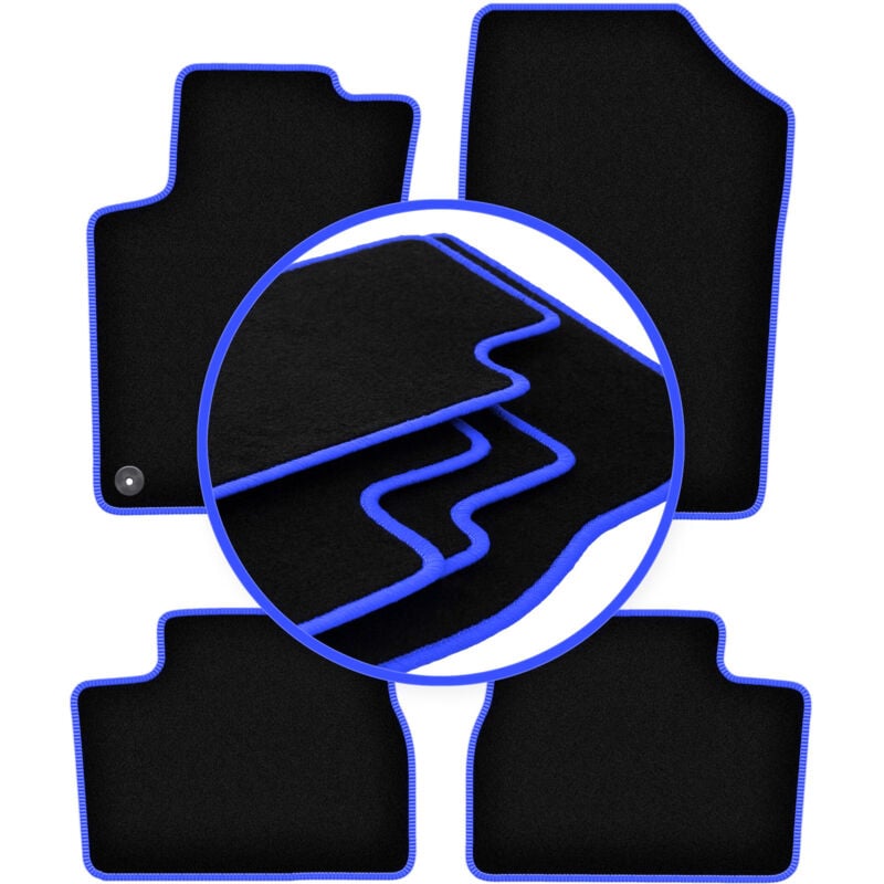 Tapis de sol CARLUX-BLUE pour Peugeot 207 SW, break, berline (2006-2012)