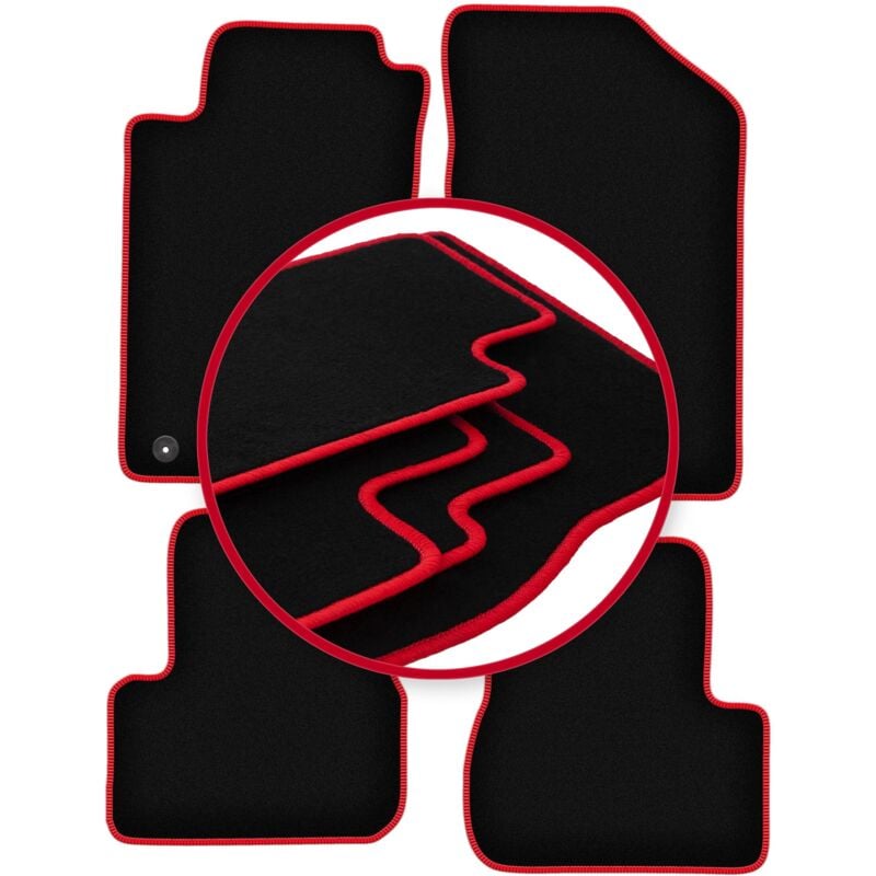 Tapis de sol CARLUX-RED pour Peugeot 206 berline, SW, break, CC, cabriolet (1998-2010)