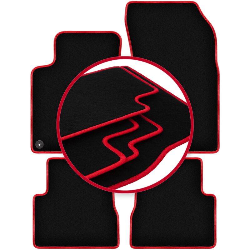 Tapis de sol CARLUX-RED pour Peugeot 208 II berline (2019-)