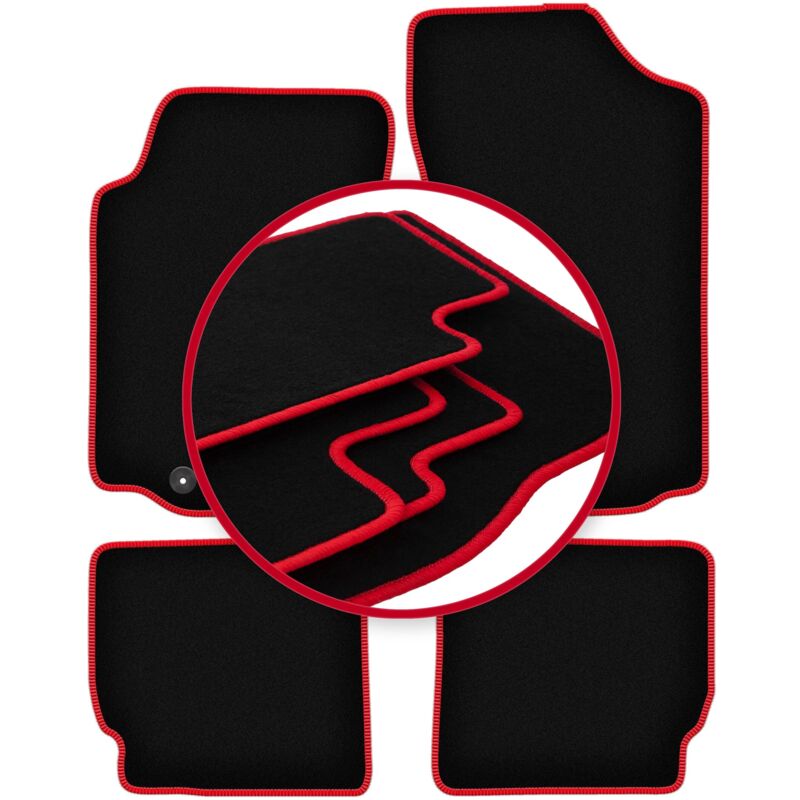 Tapis de sol CARLUX-RED pour Peugeot 306 cabriolet (1993-2001)
