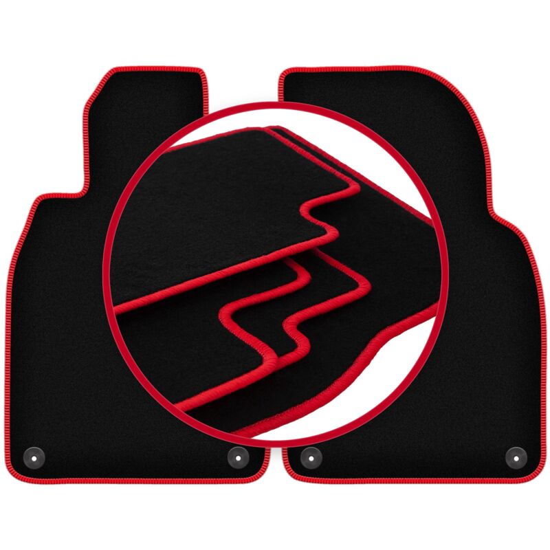 Tapis de sol CARLUX-RED pour Porsche Cayman 982 roadster (2016-)
