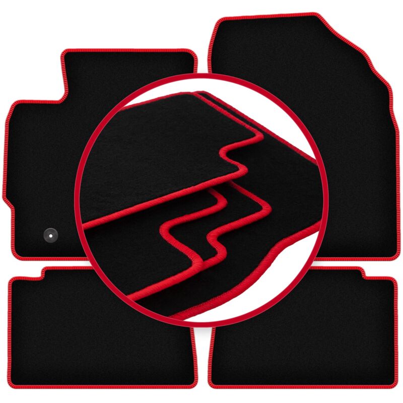 Tapis de sol CARLUX-RED pour Toyota Auris II Hybride berline, break (2012-2018)