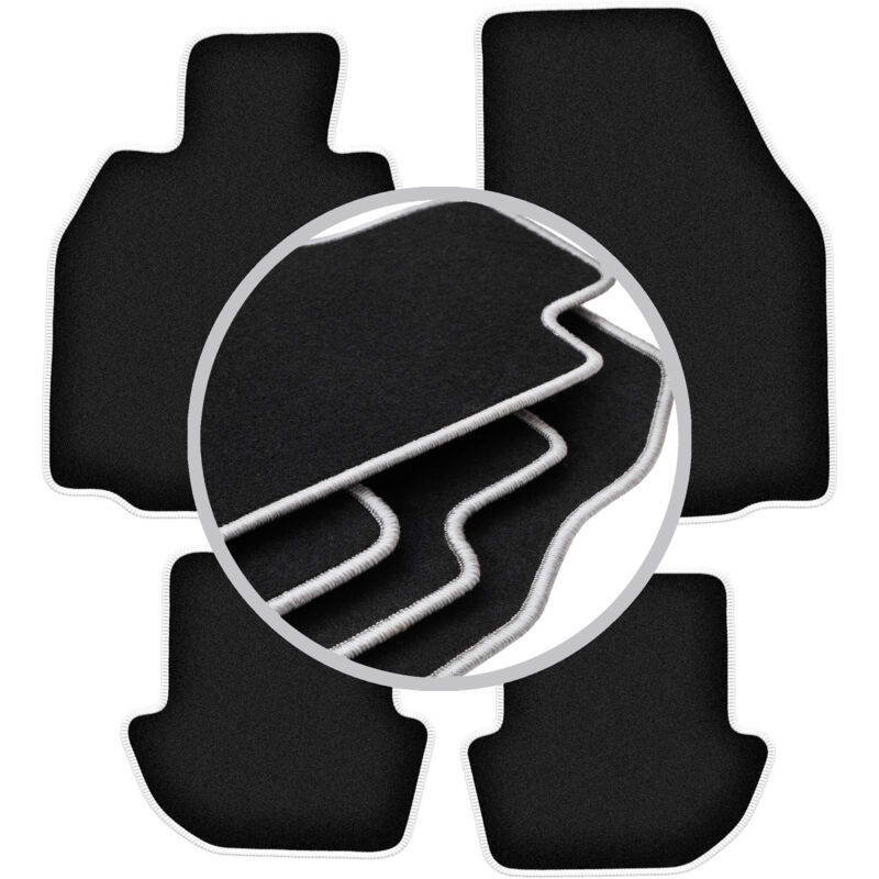 Tapis de sol CARLUX-SILVER pour Porsche 911 (type 997) cabriolet, coupé, targa (2002-2012)