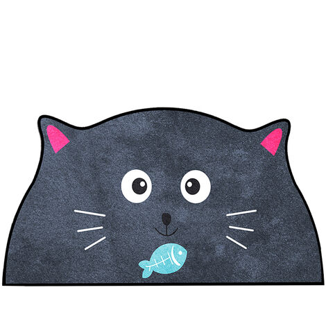 Tapis de sol chat, paillasson dessin animé Tapis dessin animé lavable Tapis antidérapant pour chambre Petit Hamster 40*60