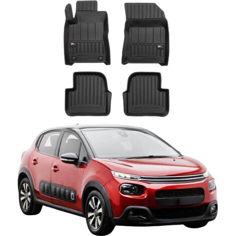 Tapis de Sol Compatible avec Citroen C3 2016-2022 TPE Noir
