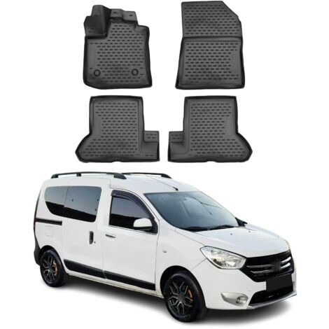 Tapis de Sol Compatible avec Dacia Dokker 2012-2024 Caoutchouc TPE Noir