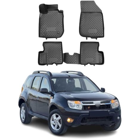 Tapis de Sol Compatible avec Dacia Duster 2010-2018 Caoutchouc TPE Noir