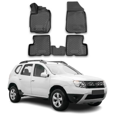 Tapis de Sol Compatible avec Dacia Duster 2014-2018 Caoutchouc TPE Noir