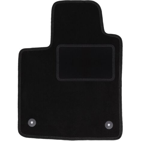 Tapis conducteur noir pour Renault Twingo II berline (2007-2014) – Doublure en polypropylène – Ajustement précis pour confort de conduite