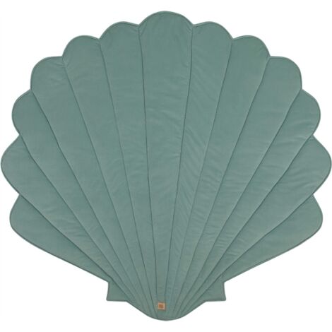 Tapis de sol coquillage molletonné bébé enfant sea stories - Vert clair