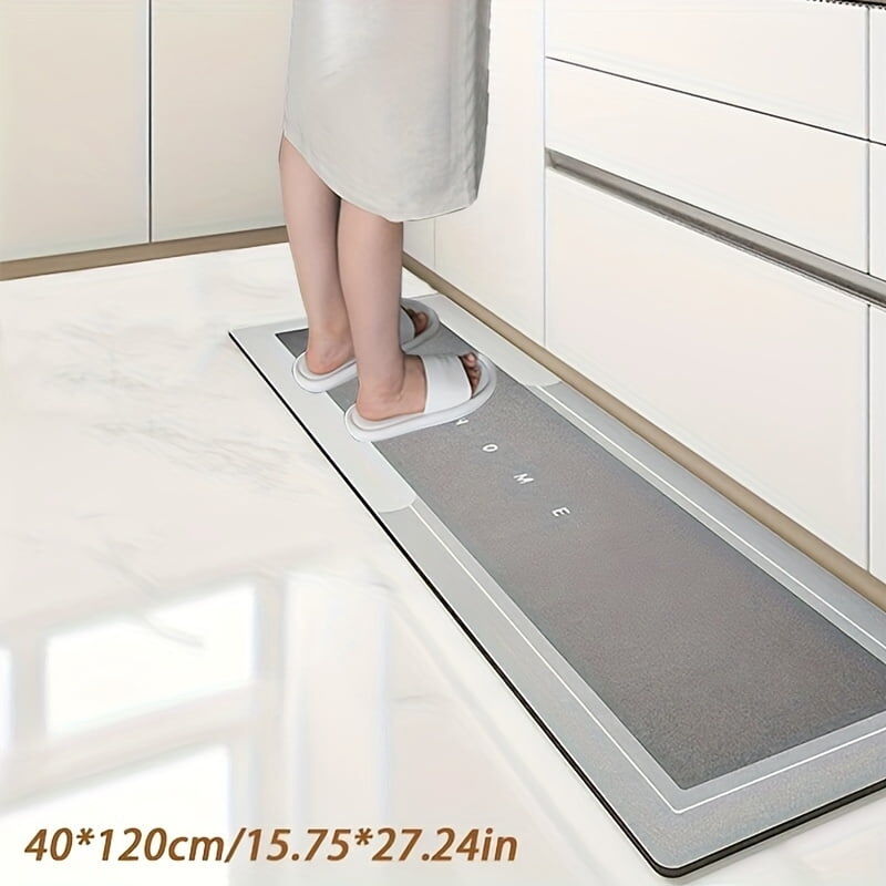 Tapis de sol de cuisine en terre de diatomées de haute qualité avec dessous antidérapant, tapis de sol super absorbant, tapis de salle de bain à