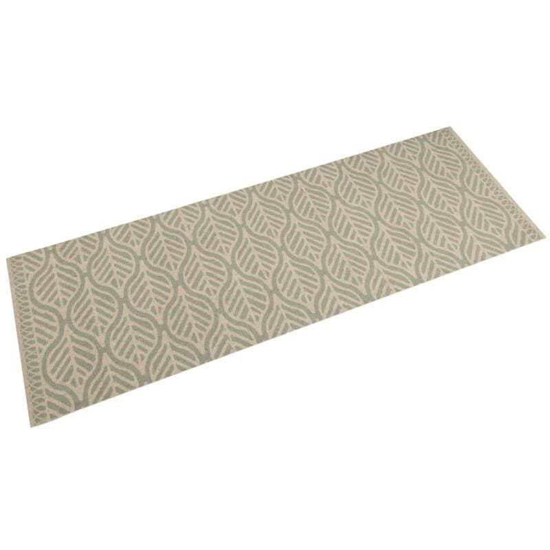 Tapis de cuisine lavable impression feuilles 60x180 cm velours - Vidaxl