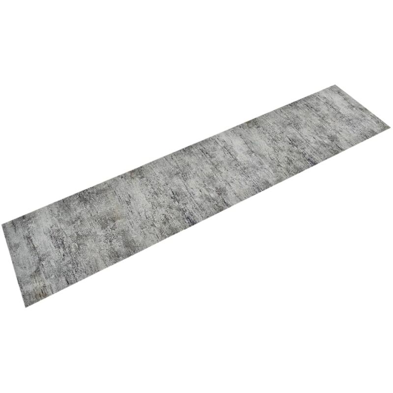 Vidaxl - Tapis de cuisine lavable impression béton 60x300 cm velours