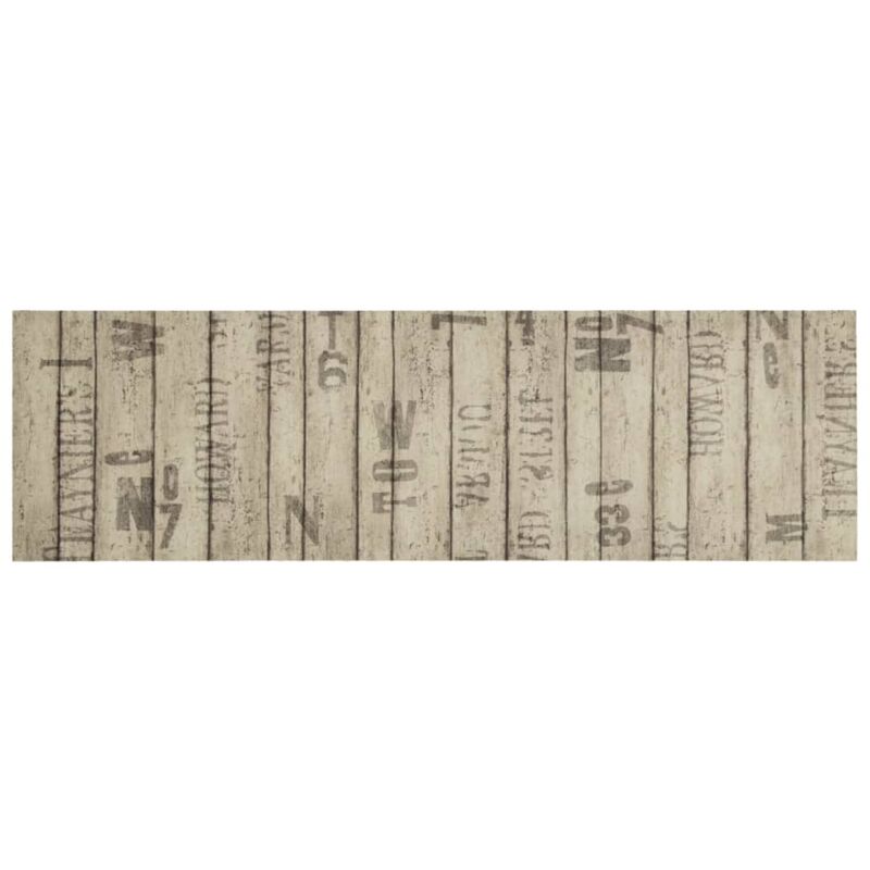 Vidaxl - Tapis de cuisine lavable impression de clôture 45x150cm velours