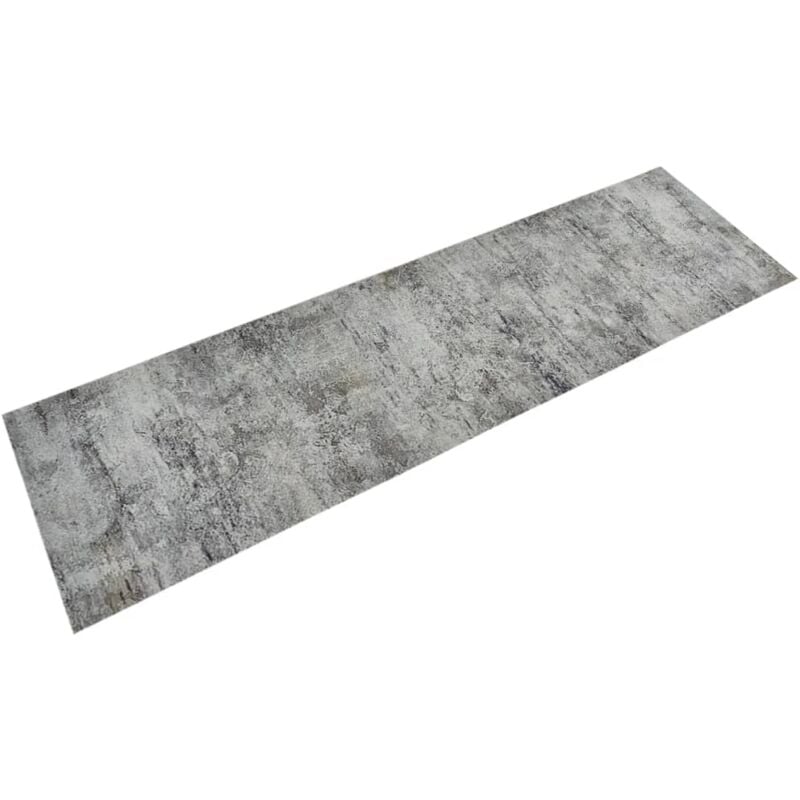 Vidaxl - Tapis de cuisine lavable impression béton 45x150 cm velours