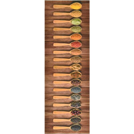 Tapis de sol de cuisine lavable | Tapis de salon Tapis d'entrée Cuillère 45x150 cm 80045 - Multicolore