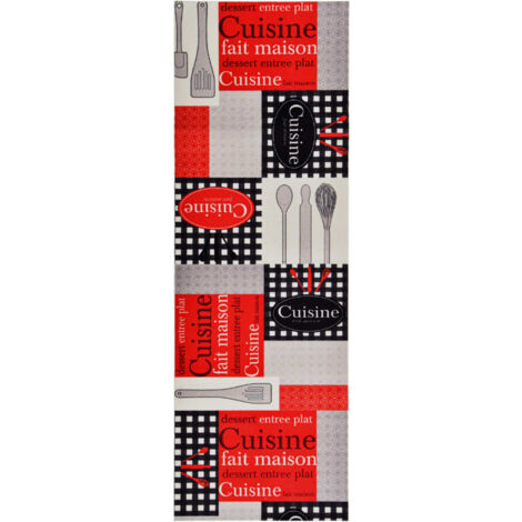 Tapis de sol de cuisine lavable Tapis de salon Tapis d'entrée Cuisine 60x180 cm 23742
